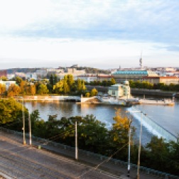 Pogled na Prago s ploščadi pred paviljonom Expo 58